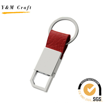 Customized Leather with Alloy Keyring for Promotion